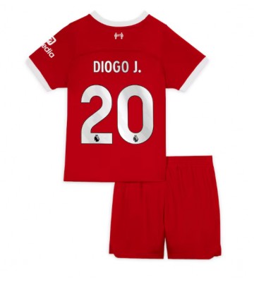 Liverpool Diogo Jota #20 Koszulka Podstawowych Dziecięca 2023-24 Krótki Rękaw (+ Krótkie spodenki)